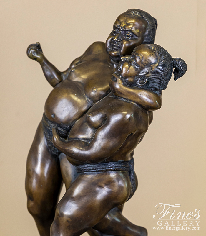 Bronze Statues  - Bronze Sumo Wrestlers Statue - BS-860